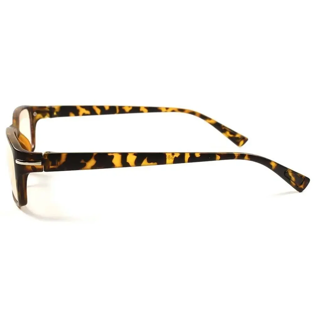 Yellow Tint Non Magnified Mens Womens Computer Reader Reading Glasses F43